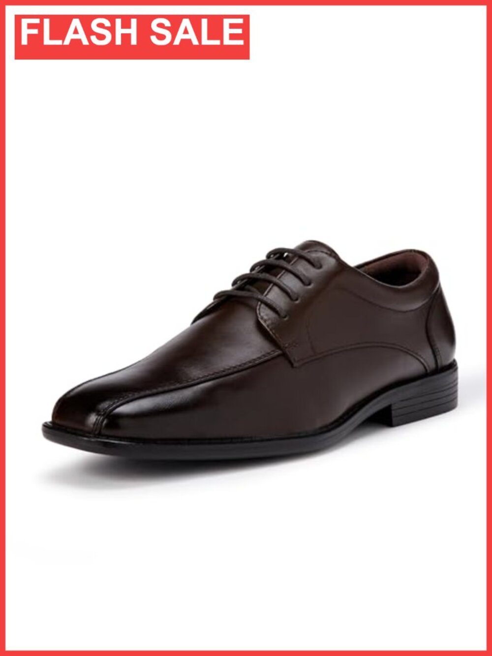 Men's Faux Leather Twin Seam Square Toe Derby Dress Oxfords Lace-Up